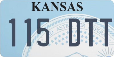 KS license plate 115DTT