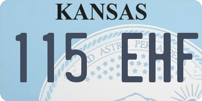 KS license plate 115EHF