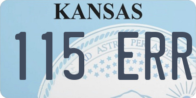 KS license plate 115ERR