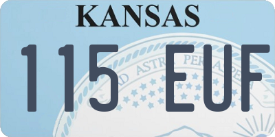 KS license plate 115EUF