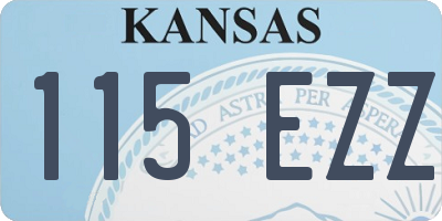 KS license plate 115EZZ
