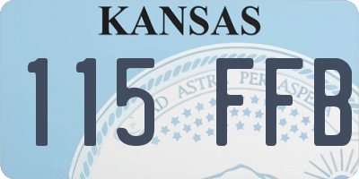 KS license plate 115FFB