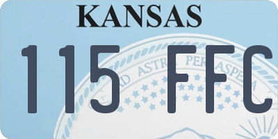 KS license plate 115FFC