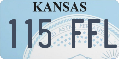 KS license plate 115FFL
