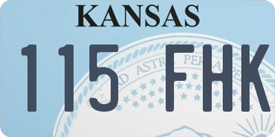 KS license plate 115FHK