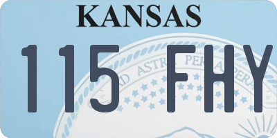 KS license plate 115FHY