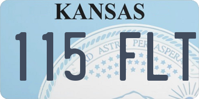 KS license plate 115FLT