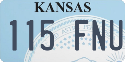 KS license plate 115FNU