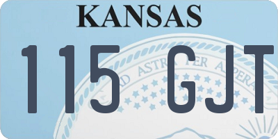 KS license plate 115GJT