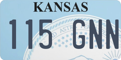 KS license plate 115GNN