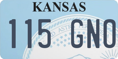 KS license plate 115GNO