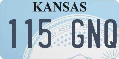 KS license plate 115GNQ