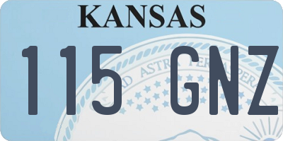 KS license plate 115GNZ