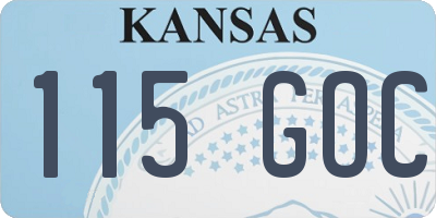 KS license plate 115GOC
