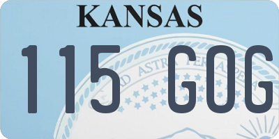 KS license plate 115GOG
