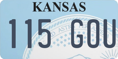 KS license plate 115GOU