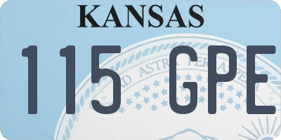 KS license plate 115GPE