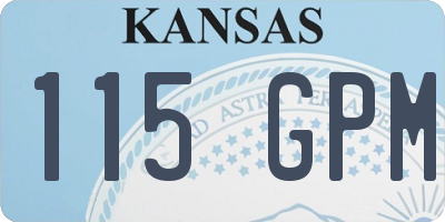 KS license plate 115GPM