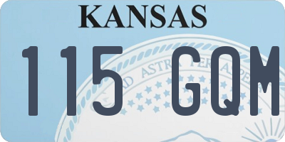 KS license plate 115GQM