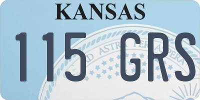 KS license plate 115GRS