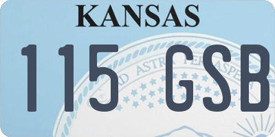KS license plate 115GSB
