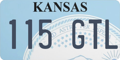 KS license plate 115GTL