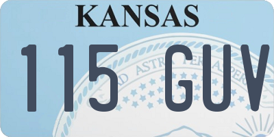 KS license plate 115GUV