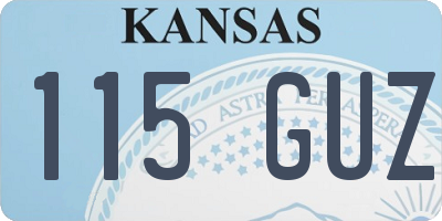 KS license plate 115GUZ