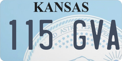 KS license plate 115GVA