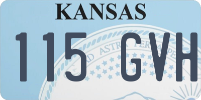 KS license plate 115GVH