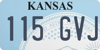 KS license plate 115GVJ