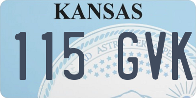 KS license plate 115GVK