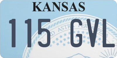 KS license plate 115GVL