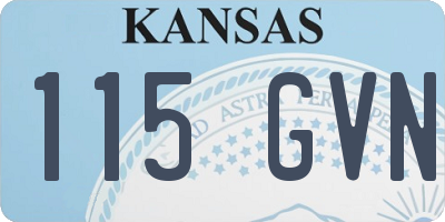 KS license plate 115GVN