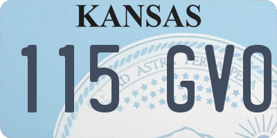 KS license plate 115GVO
