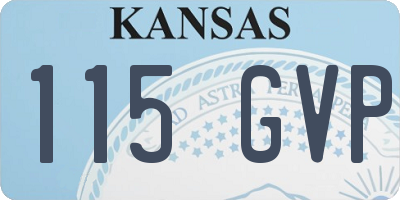 KS license plate 115GVP