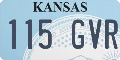 KS license plate 115GVR