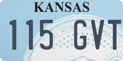 KS license plate 115GVT