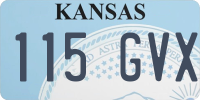 KS license plate 115GVX