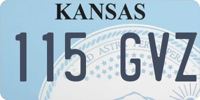 KS license plate 115GVZ