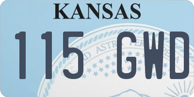 KS license plate 115GWD
