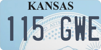 KS license plate 115GWE