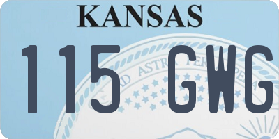 KS license plate 115GWG