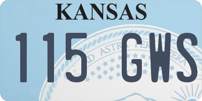 KS license plate 115GWS