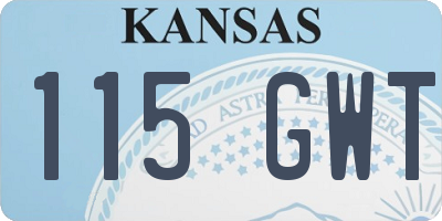 KS license plate 115GWT