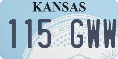 KS license plate 115GWW