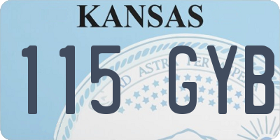KS license plate 115GYB