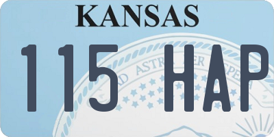 KS license plate 115HAP