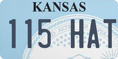 KS license plate 115HAT
