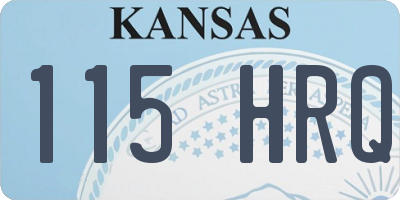 KS license plate 115HRQ